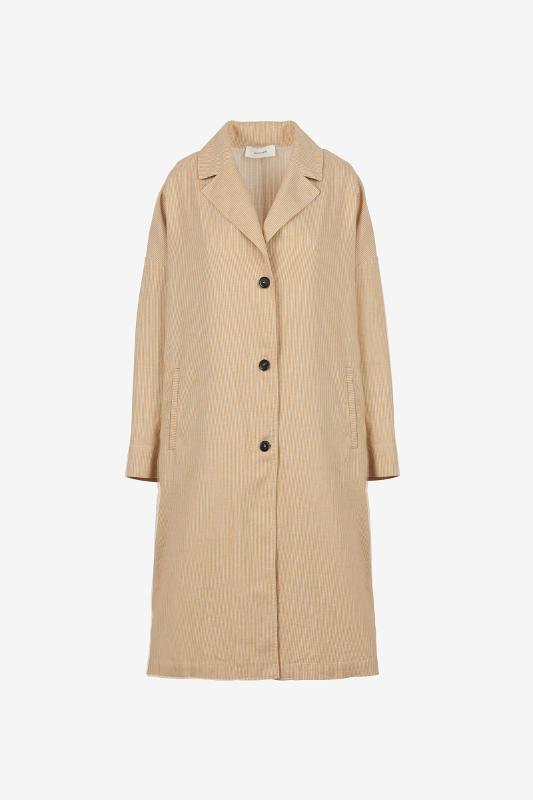 Cappotto oversize micro riga