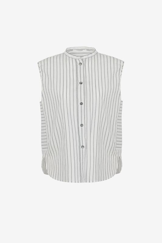 Camicia a righe senza maniche