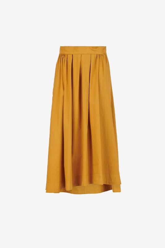 Gonna midi con orlo asimmetrico